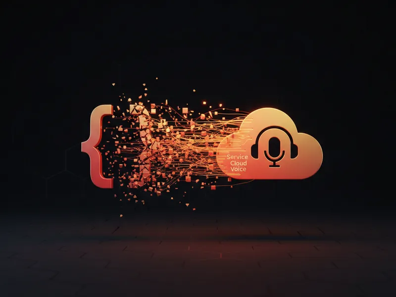 Architectural diagram illustrating the technical migration path from legacy Open CTI integration to Service Cloud Voice.