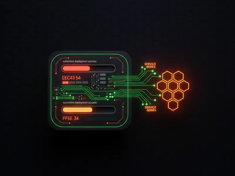 Architectural diagram illustrating automated release approvals replacing manual coordination gates for faster deployments.