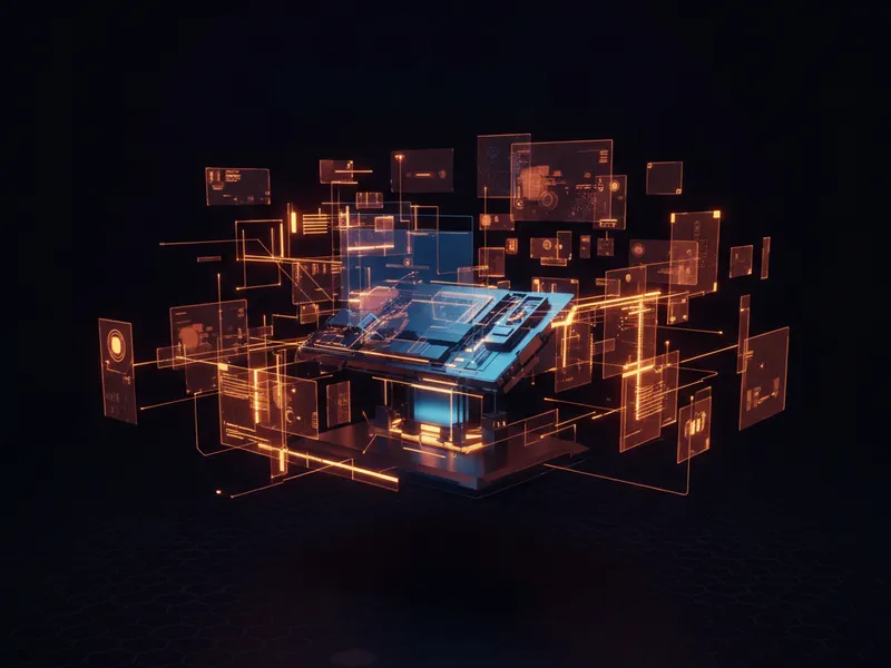 A 3D interface console visualizing the Setup with Agentforce environment for Salesforce admins