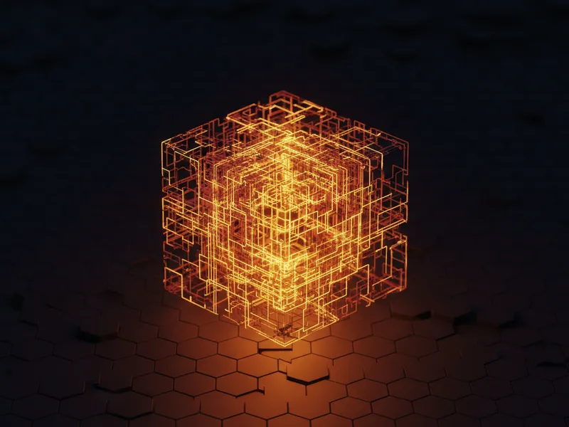 3D digital node representing collaborative innovation at the TrailblazerDX 2026 conference for developers