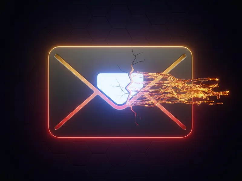 A 3D digital envelope icon representing a redirected approval flow email notification