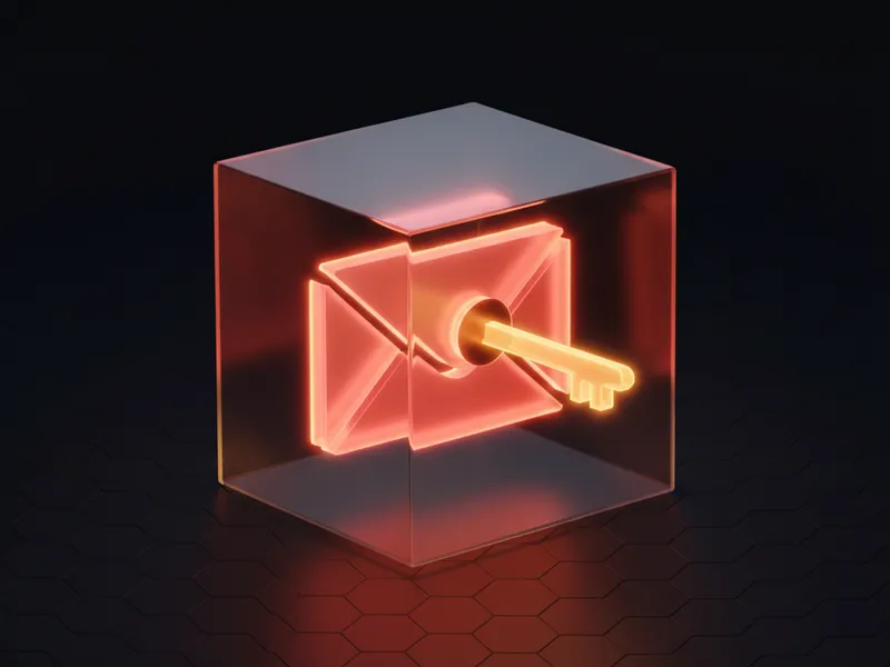 A digital 3D shield icon representing secure email domain verification for Salesforce scratch orgs.