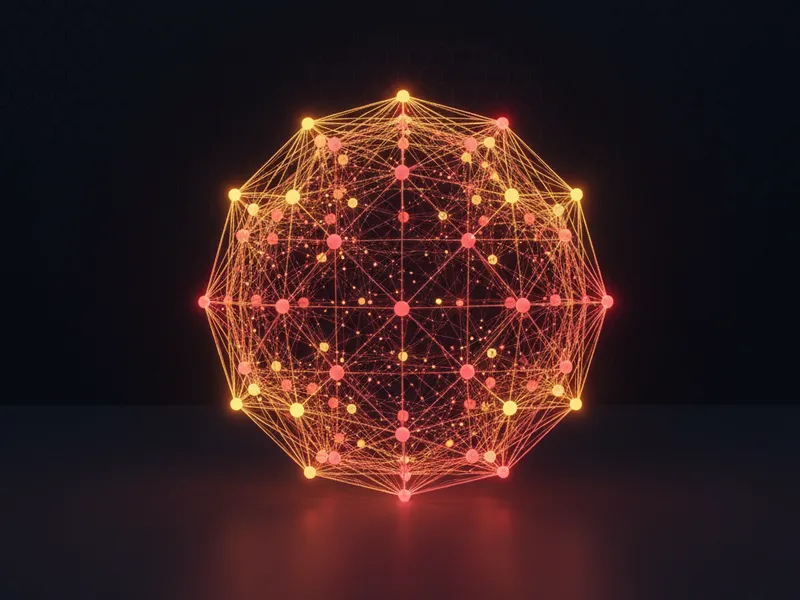 A 3D render showing an Agentforce integration node connecting disparate data streams in a secure architecture.