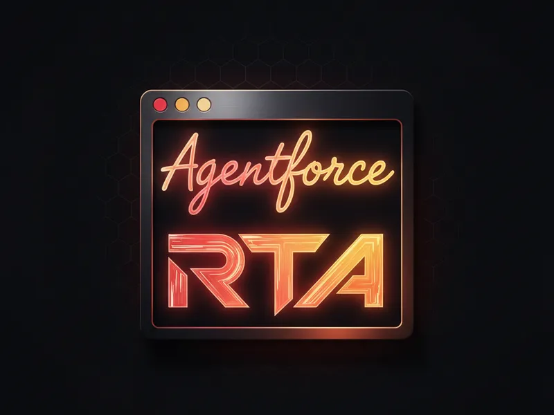 A glowing 3D cube with circuit patterns, representing Agentforce Script rendering Rich Text Area data.