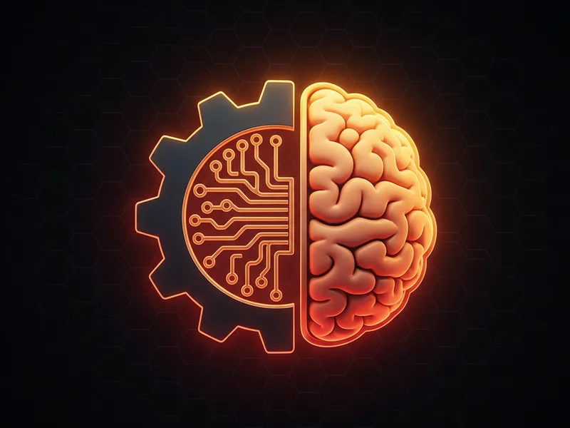 3D icon of a cogwheel merging with a brain, representing Salesforce's Agentic Work Unit and AI-driven outcomes.