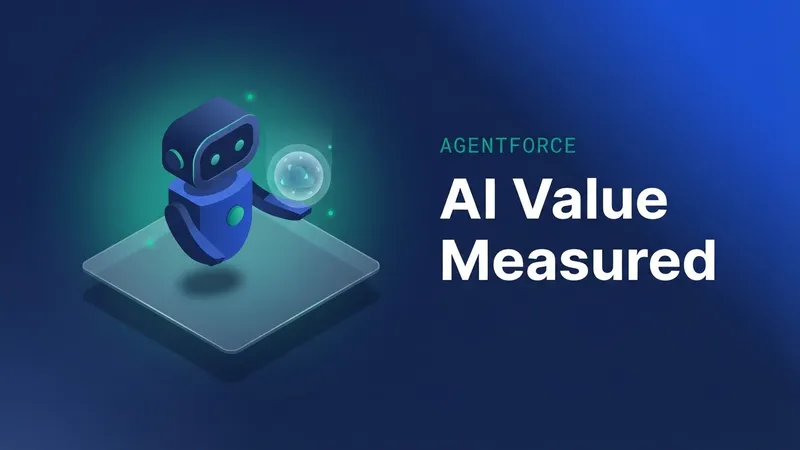 3D icon of a cogwheel merging with a brain, representing Salesforce's Agentic Work Unit and AI-driven outcomes.