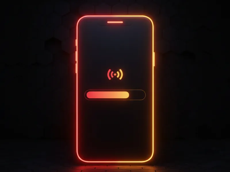 3D smartphone showing a large file download progress bar, illustrating robust Salesforce large file downloads.