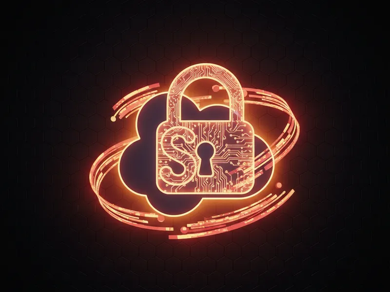 Salesforce CLI icon with a lock and data streams, representing the security update for CI/CD pipelines.