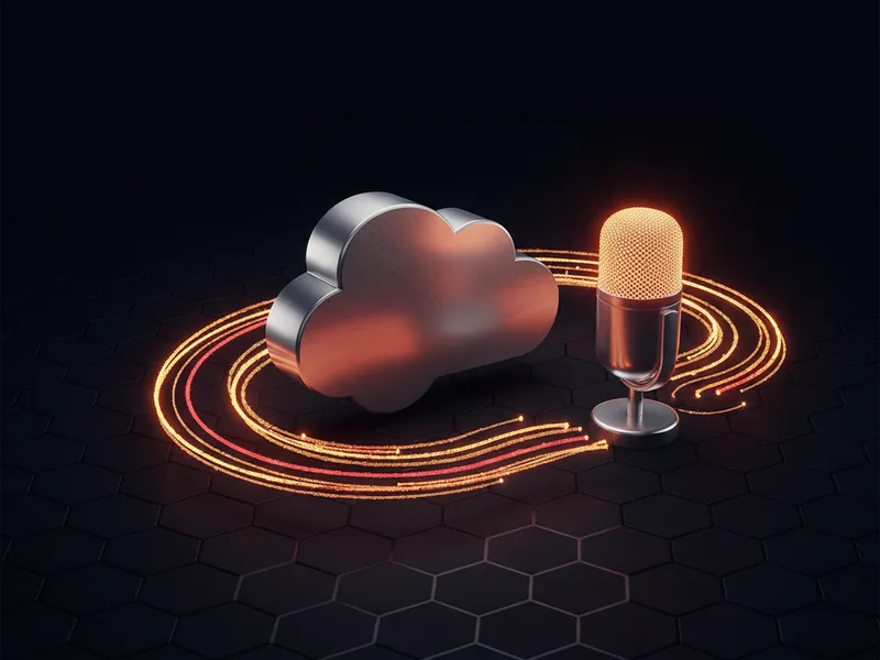 Salesforce logo connected to a microphone, symbolizing Open CTI retirement and telephony strategy planning.