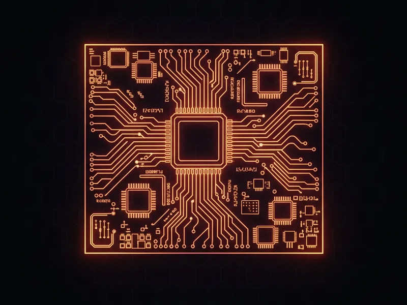 A glowing 3D blueprint illustrating Salesforce Flow Resources with intricate circuit board patterns.
