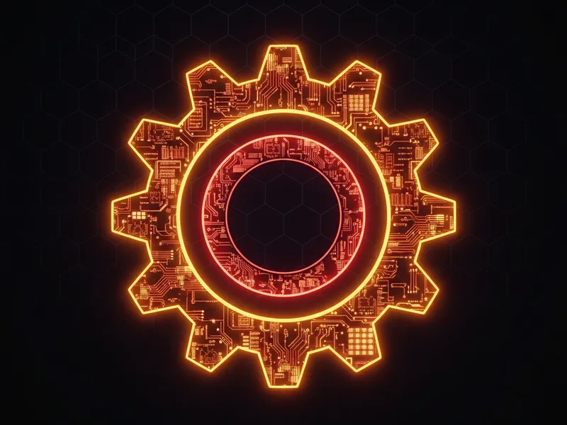 3D rendered gear with circuit patterns, representing Salesforce Summer '26 features.
