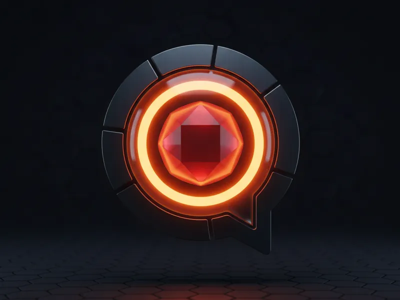 3D rendered chat bubble with AI core representing the Claude to Slack integration.