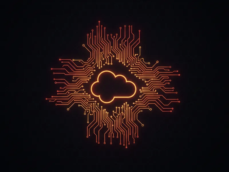 3D rendered Salesforce Agentforce circuit board illustrating AI connections and lessons learned.