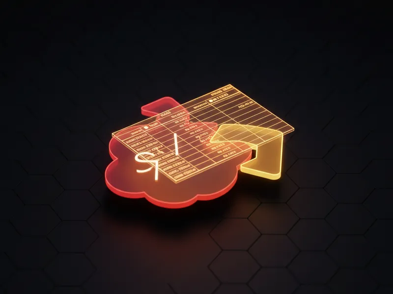 Salesforce Flow logo with an integrated data table grid, representing data display options.