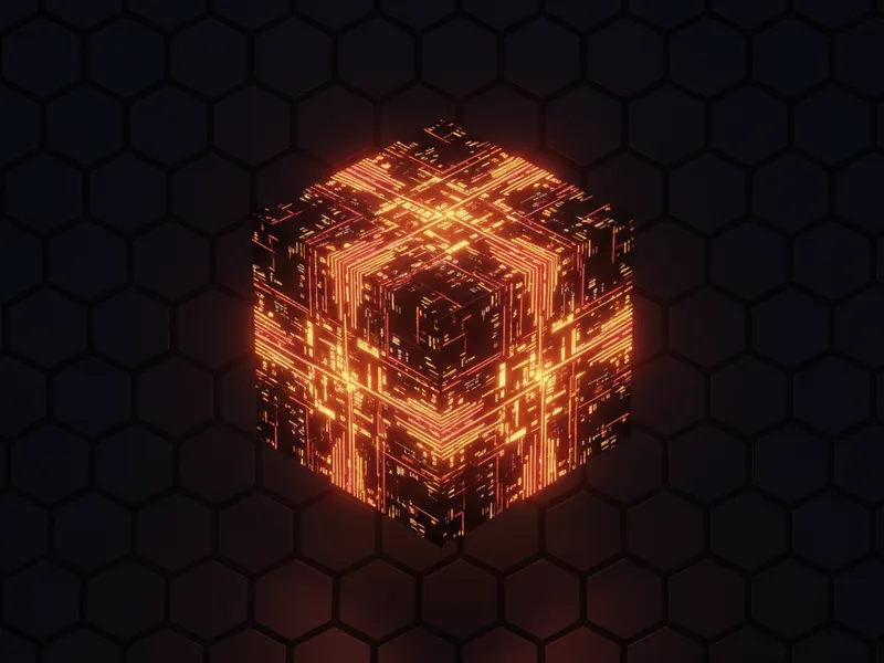 Stylized 3D data cube representing unified customer data in a Data Cloud architecture.
