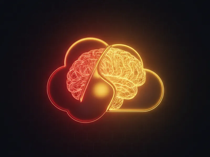 A 3D rendered Salesforce logo seamlessly integrated with a glowing Claude AI representation.