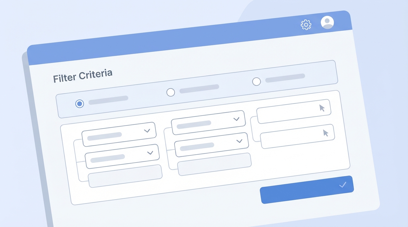 A clean UI mockup showing the filter criteria configuration for a Salesforce roll-up summary field.