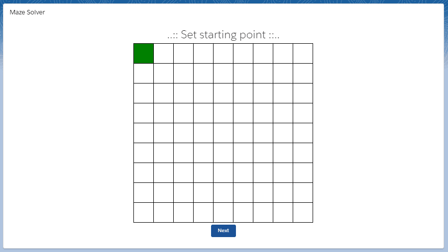 Set starting point