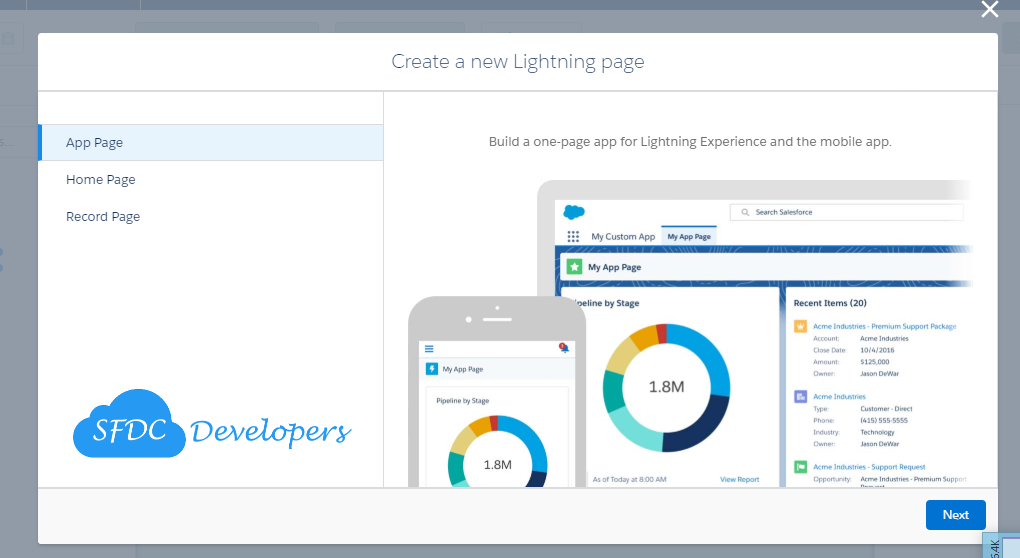 create Lightning Pages