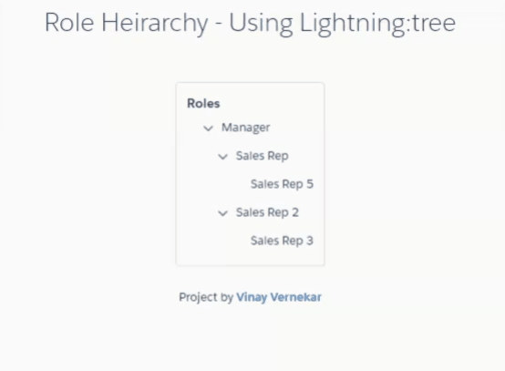 Role hierarchy using lightning tree